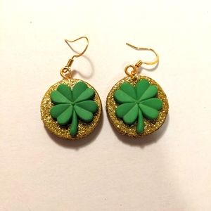 Green Shamrock Dangles